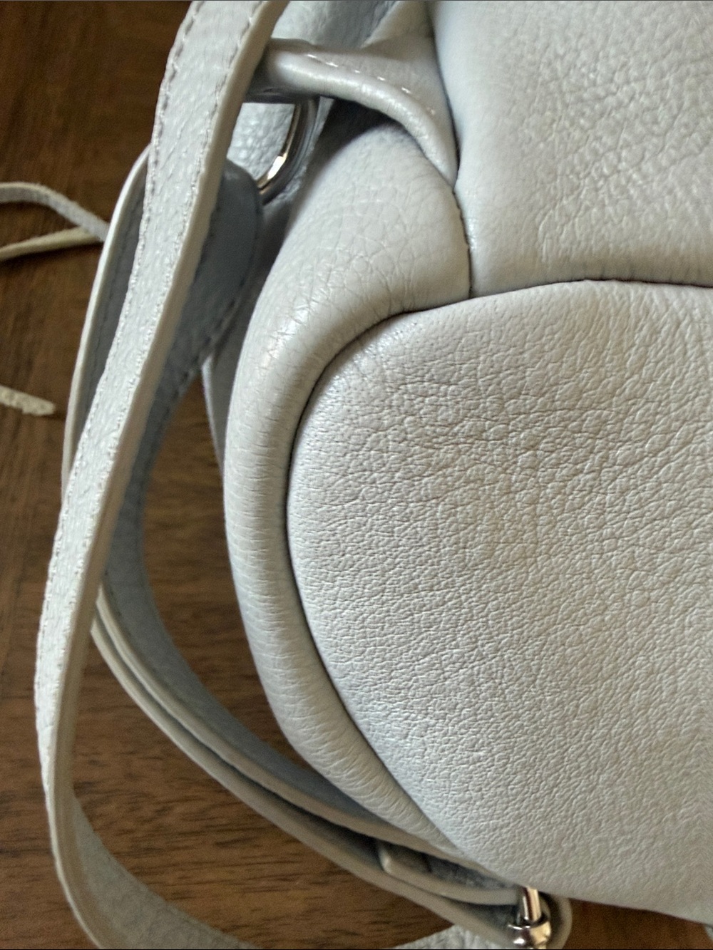 Rebecca Minkoff Ice Grey Pebbled Leather Medium Julian Backpack - NWT - Picture 6 of 6